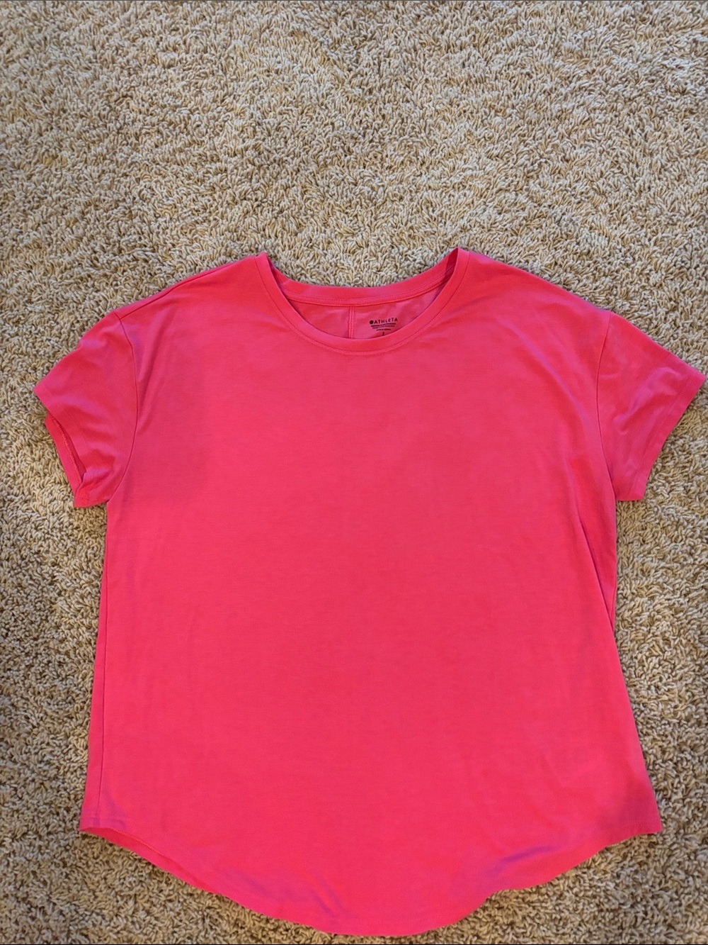 Athleta  Short Sleeve Crewneck Tee in Hot Pink/coral color